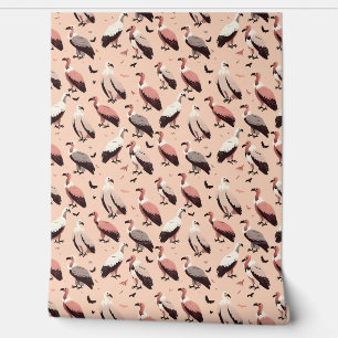 A Gathering of Vultures Pattern Wallpaper