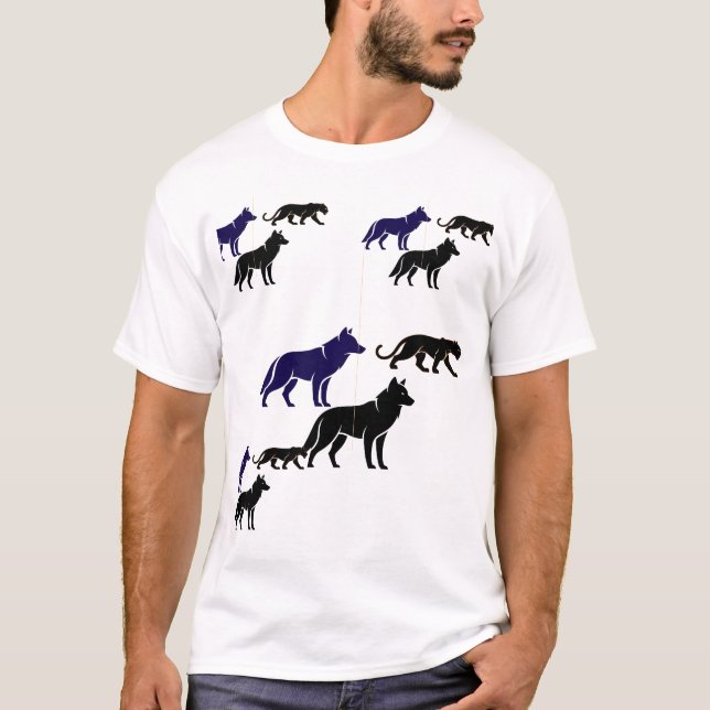 A Gathering of Wild Spirits: Wolf, Panther, and Cu T-Shirt (Front)