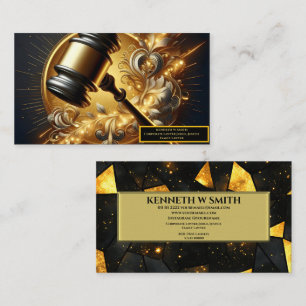 A Gavel of Authority Poised With Justice's Power Business Card