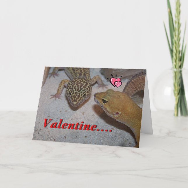 A Gecko Will You Be Mine Valentine's Card (Front)