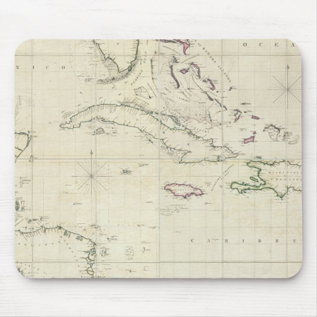 A General Chart of the West Indies Mouse Mat (Front)