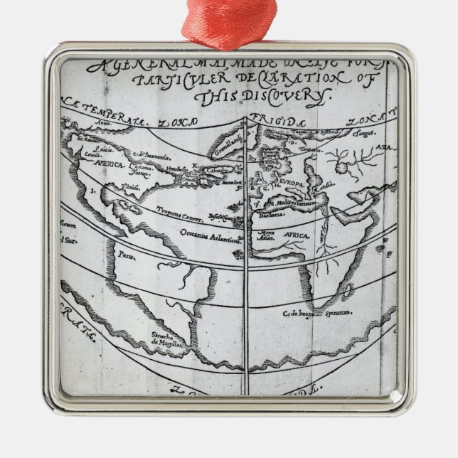 A General Map Metal Tree Decoration (Front)