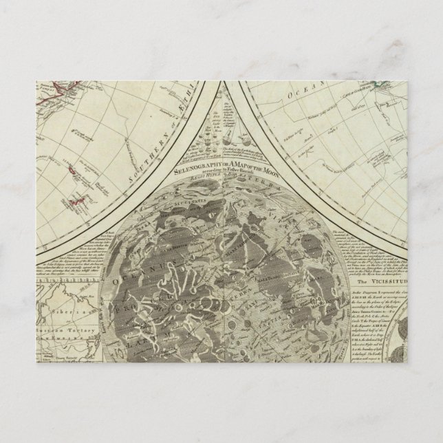A general map of terraqueous globe or the world postcard (Front)