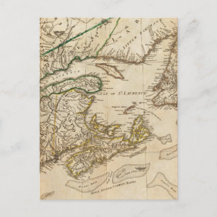 A General Map of the Northern British Colonies Postcard