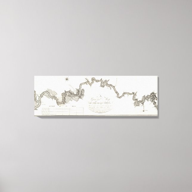 A General Map Of The River Ohio Canvas Print (Front)