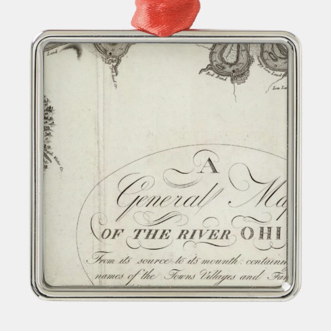A General Map Of The River Ohio Metal Tree Decoration (Front)