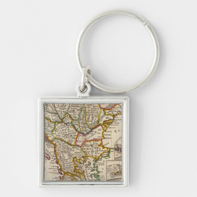 A general map of Turkey in Europe Key Ring (Front)