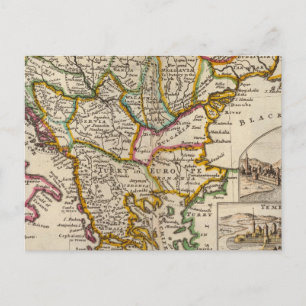 A general map of Turkey in Europe Postcard