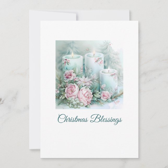 A Gentle Light – Pastel Christmas Card (Front)