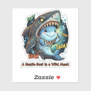 A Gentle Soul in a Wild Mask Cute shark