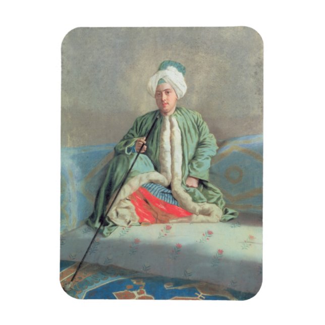 A Gentleman Seated on a Couch Magnet (Vertical)