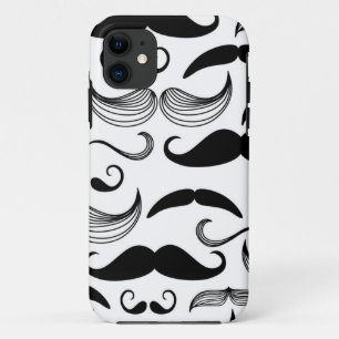 A Gentlemen's Club. Moustache pattern 2 iPhone 11 Case