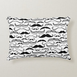 A Gentlemen's Club. Moustache pattern 2 Decorative Cushion