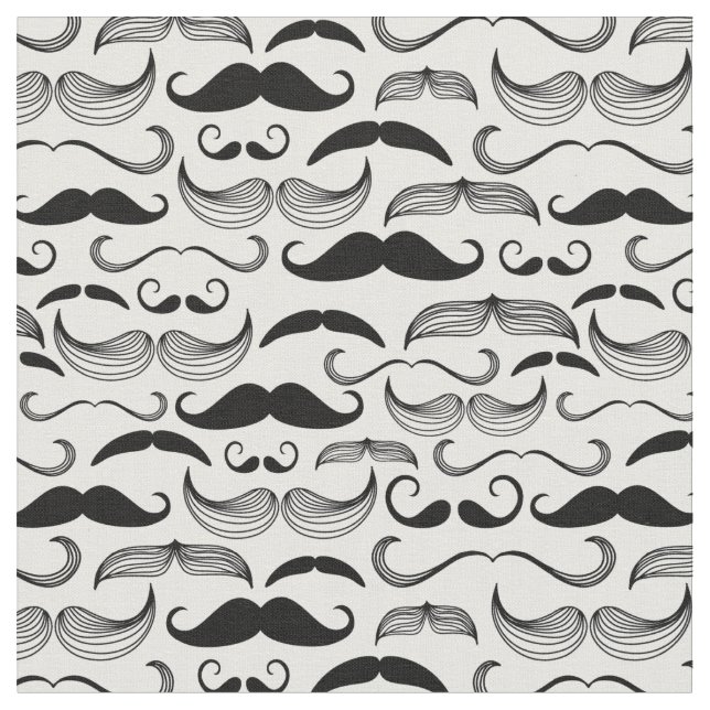 A Gentlemen's Club. Moustache pattern 2 Fabric (Close Up)