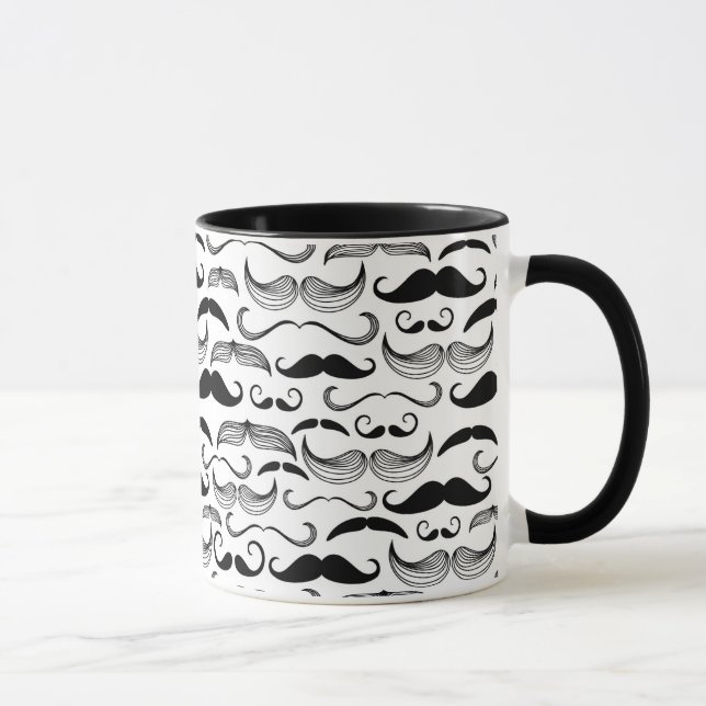 A Gentlemen's Club. Moustache pattern 2 Mug (Right)