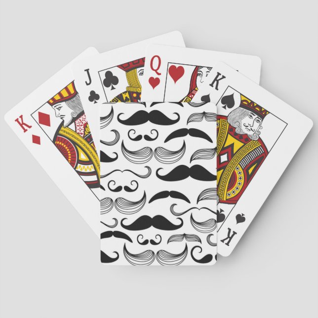 A Gentlemen's Club. Moustache pattern 2 Playing Cards (Back)