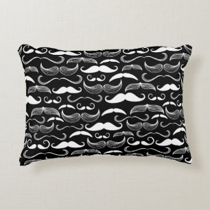 A Gentlemen's Club. Moustache pattern Decorative Cushion