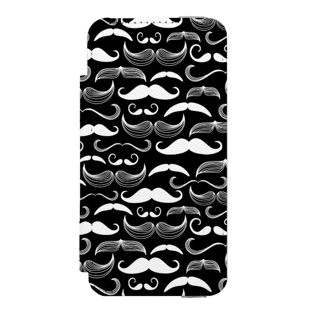 A Gentlemen's Club. Moustache pattern Incipio iPhone Wallet Case (Folio Front)