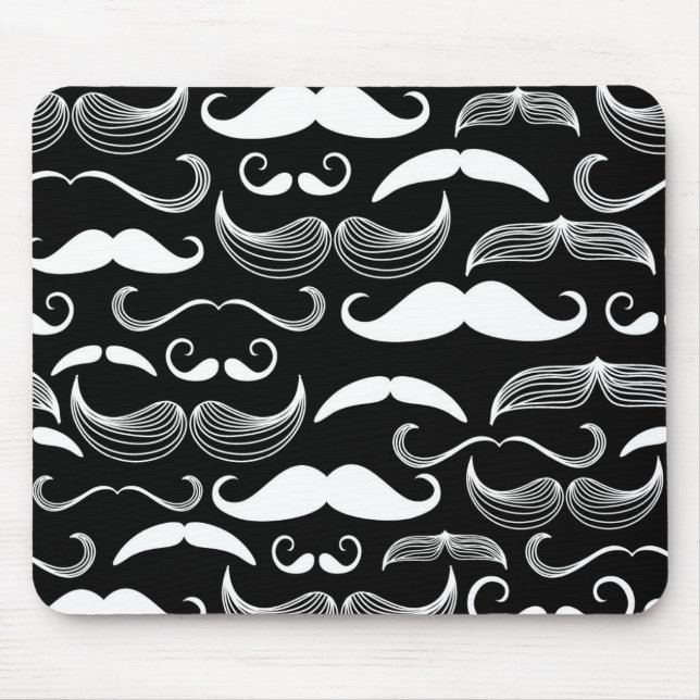 A Gentlemen's Club. Moustache pattern Mouse Mat (Front)