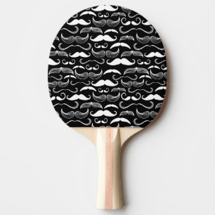 A Gentlemen's Club. Moustache pattern Ping Pong Paddle