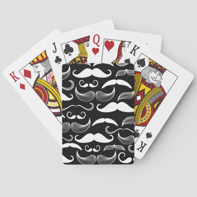 A Gentlemen's Club. Moustache pattern Playing Cards (Back)