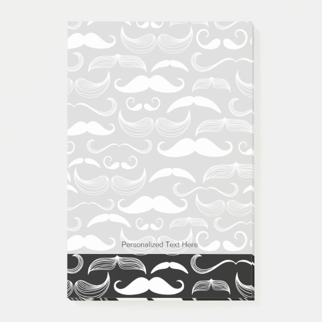 A Gentlemen's Club. Moustache pattern Post-it Notes (Front)