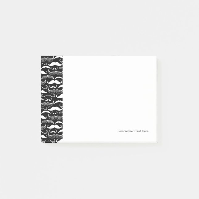 A Gentlemen's Club. Moustache pattern Post-it Notes (Front)