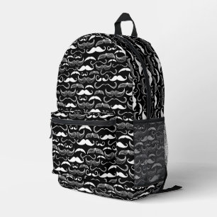 A Gentlemen's Club. Moustache pattern Printed Backpack