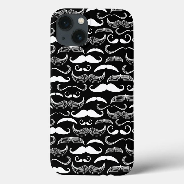 A Gentlemen's Club. Mustache pattern Case-Mate iPhone Case (Back)