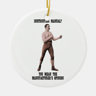 A Genuine Overly Manly Man Ceramic Tree Decoration