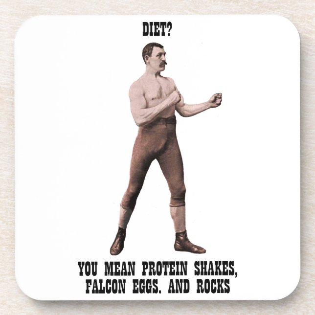 A Genuine Overly Manly Man Coaster (Front)