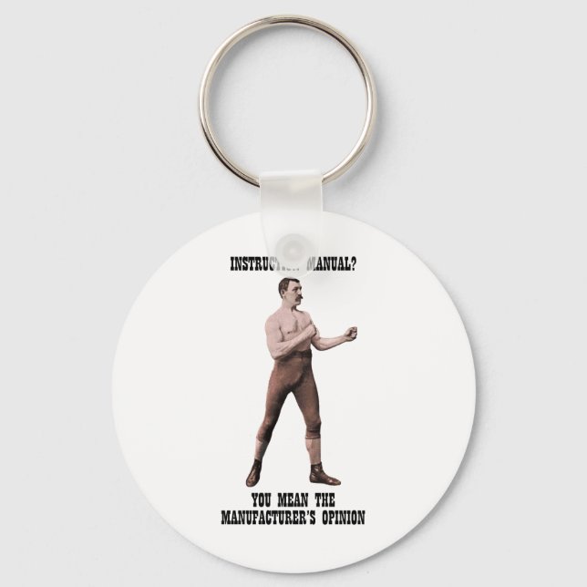 A Genuine Overly Manly Man Key Ring (Front)