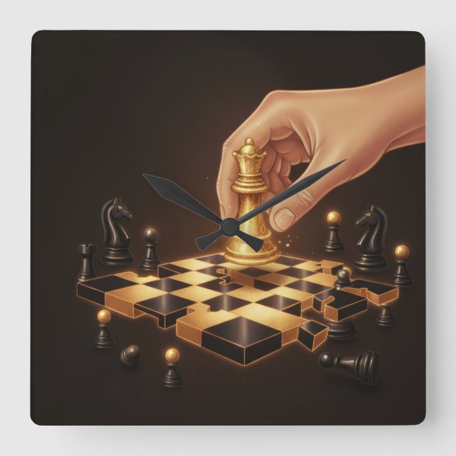 A Geometria do Poder Square Wall Clock (Front)