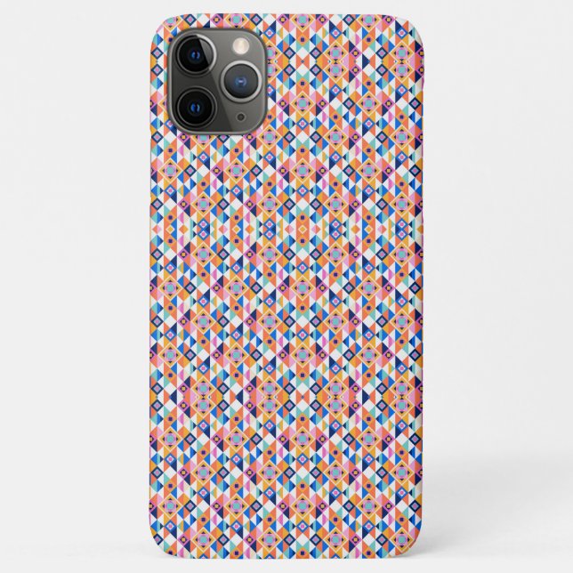 A geometric patterned phone case with vibrant  (Back)