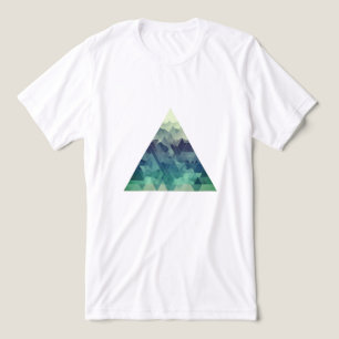 A geometric triangular mountain landscape  Tri-Blend shirt