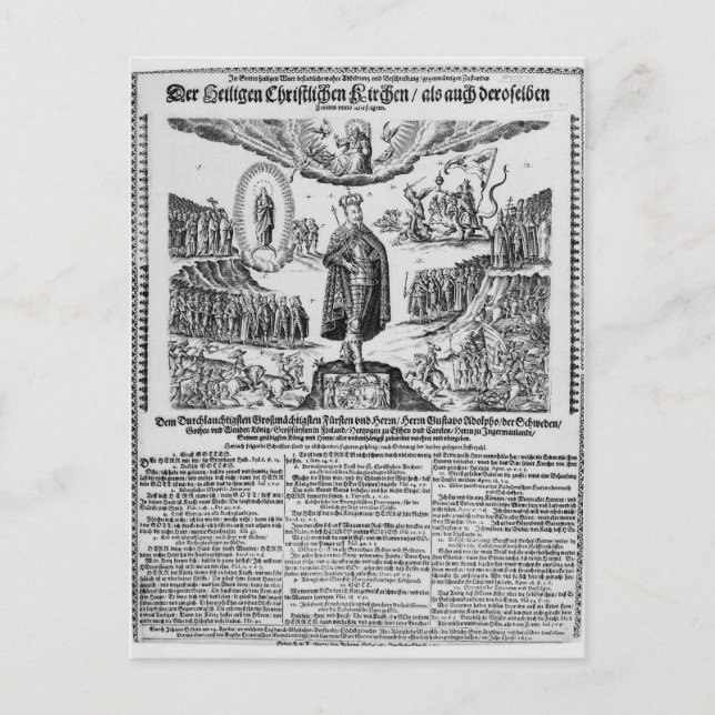 A German broadsheet depicting Adolphus Champion Postcard (Front)