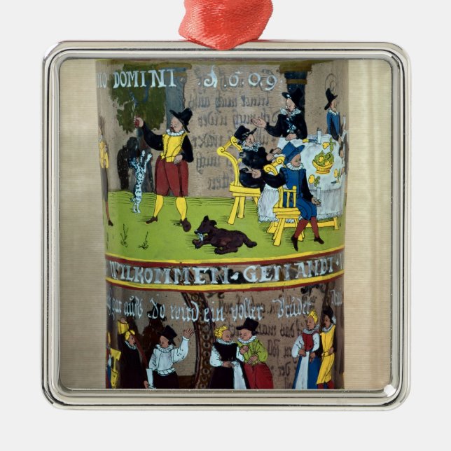 A German enamelled Humpen Metal Tree Decoration (Front)