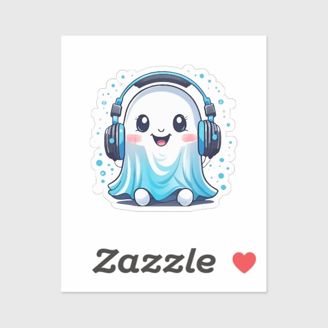 A ghost with headphones on (Sheet)