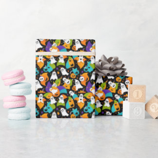 A Ghostly Halloween pattern Wrapping Paper
