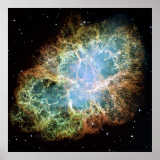 A Giant Hubble Mosaic of the Crab Nebula Poster