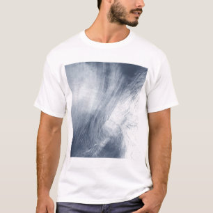 A giant whirlpool cloud swirls above the sea T-Shirt