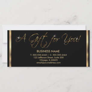 *A Gift Certificate - Black and Gold