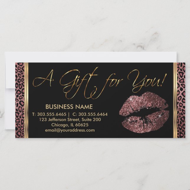 *A Gift Certificate Dark Rose Lipstick Business 3 (Front)