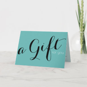 A Gift Certificate for your Ideas - Typography 1 Note Card