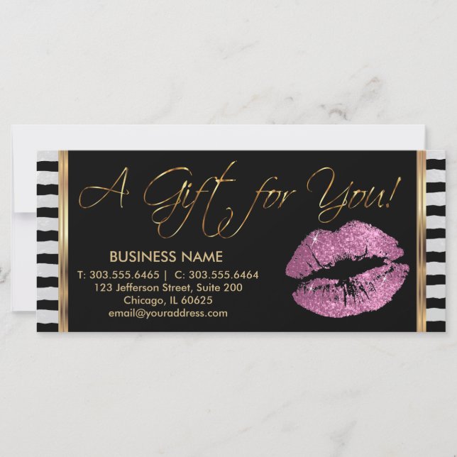 *A Gift Certificate So Pink Lipstick Business 3 (Front)