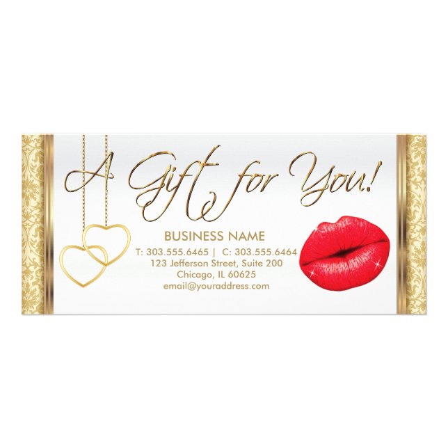 A Gift Certificate with Red Lips (Front)