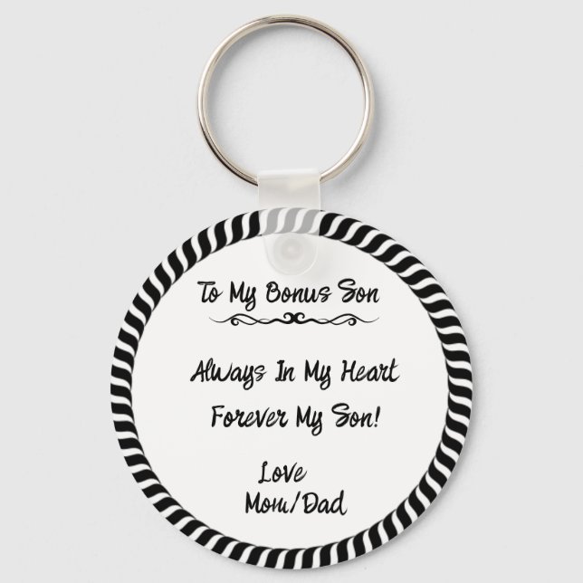 A Gift For My Bonus Son  Key Ring (Front)