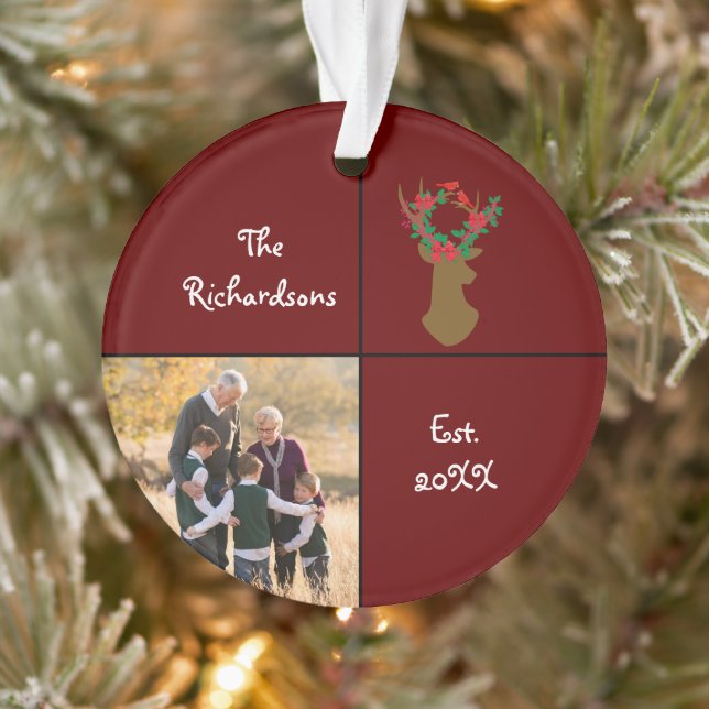 A Gift for the Grandparents Christmas Photo Ornament (Tree)