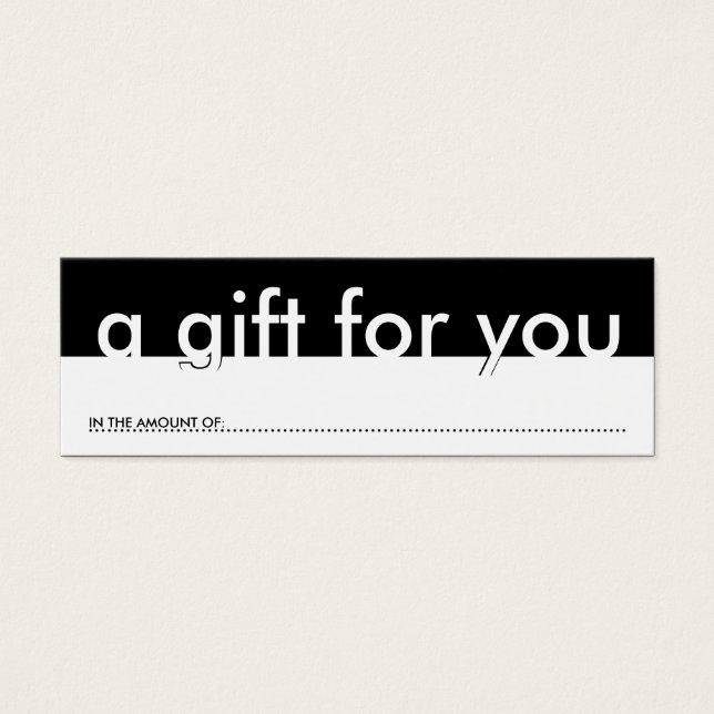 a gift for you (blank amount) (Front)
