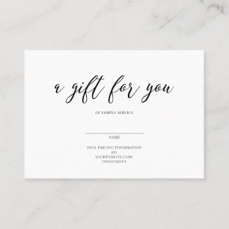 A gift for you business card